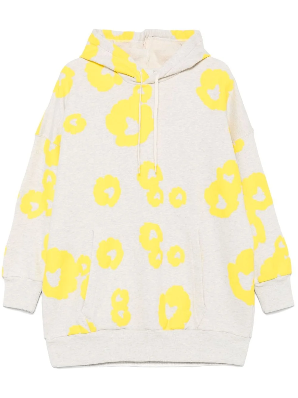 flowers hoodie mini dress - 1