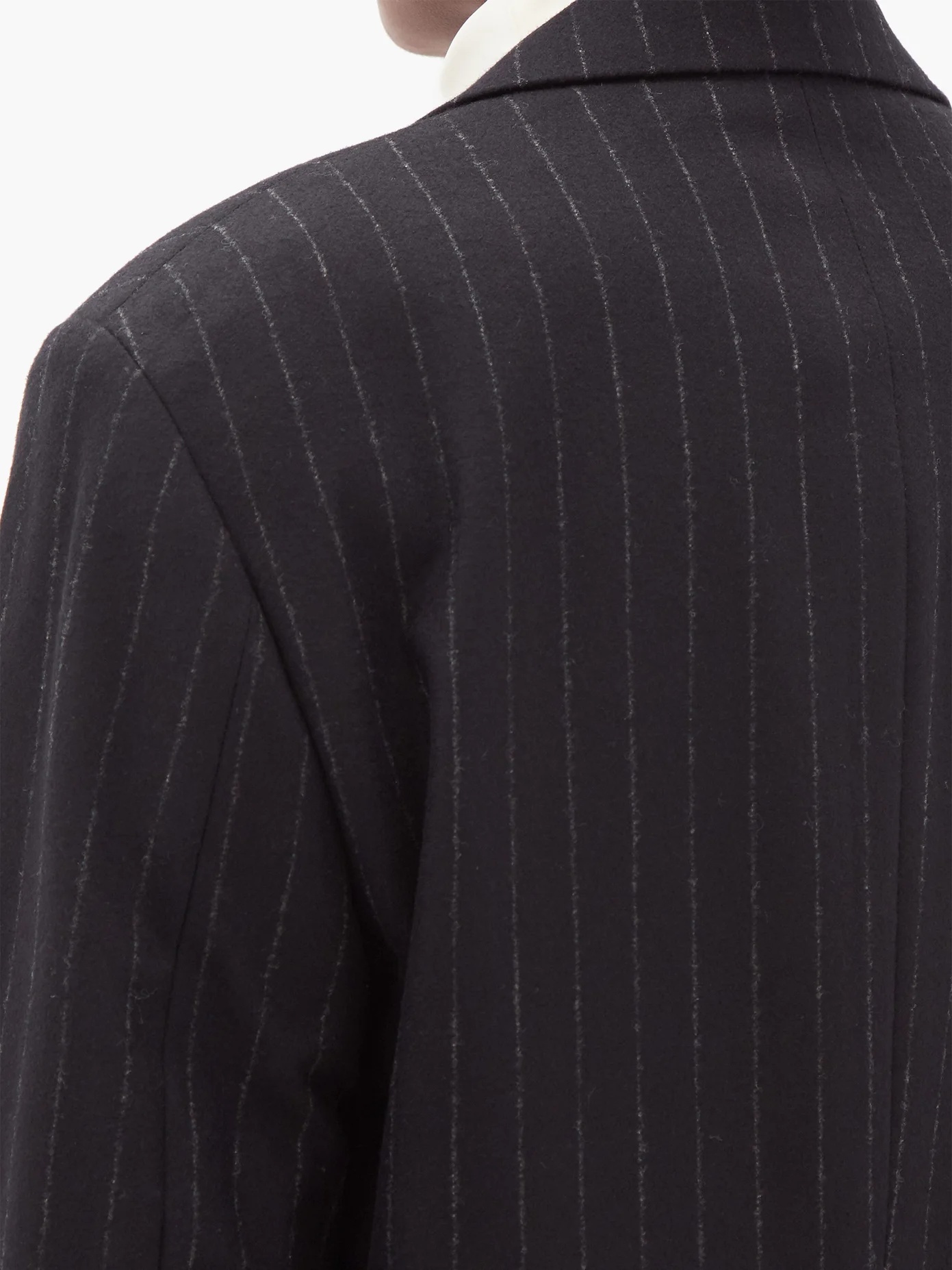 Pinstriped wool-twill suit jacket - 3