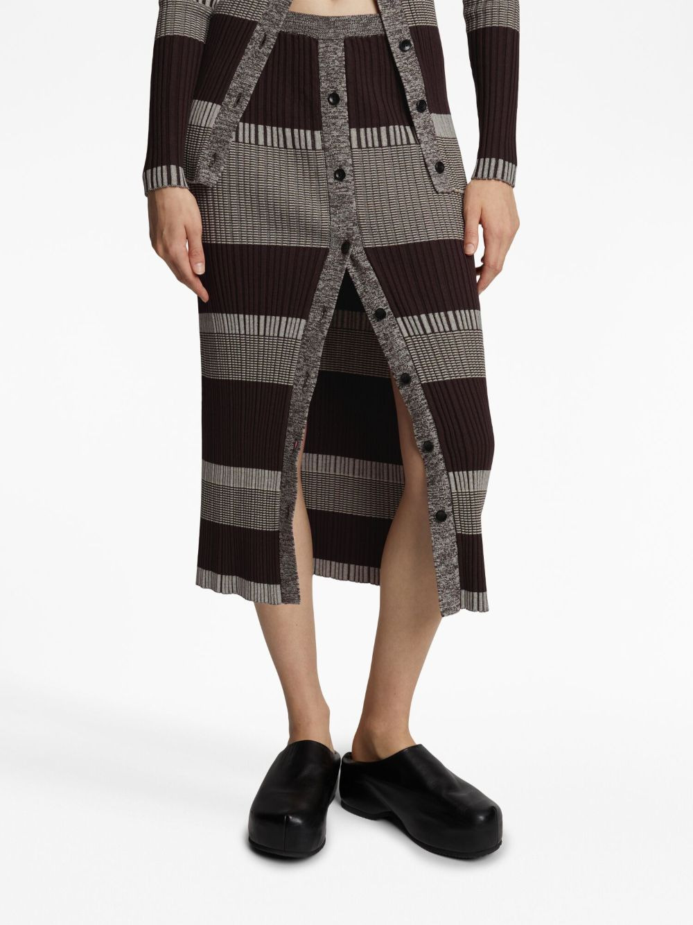 striped midi skirt - 5