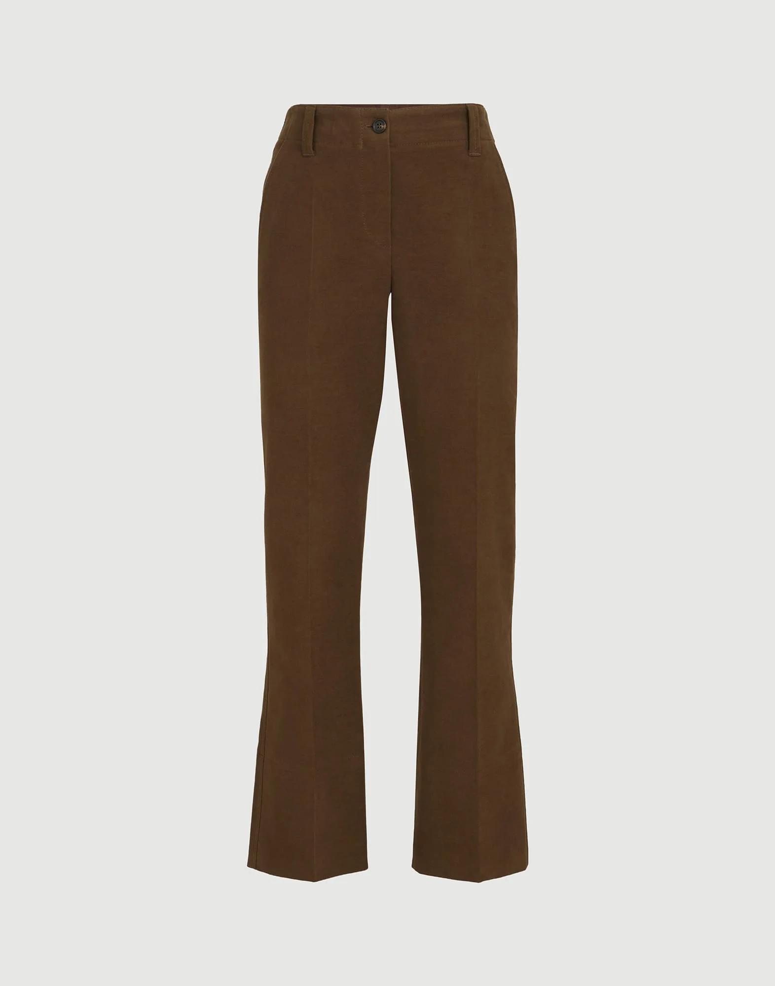 Stretch cotton moleskin cigarette trousers - 1