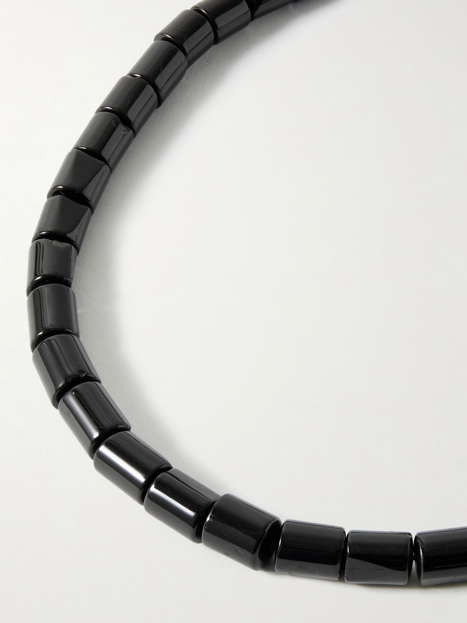 Deco silver onyx choker Black - 4