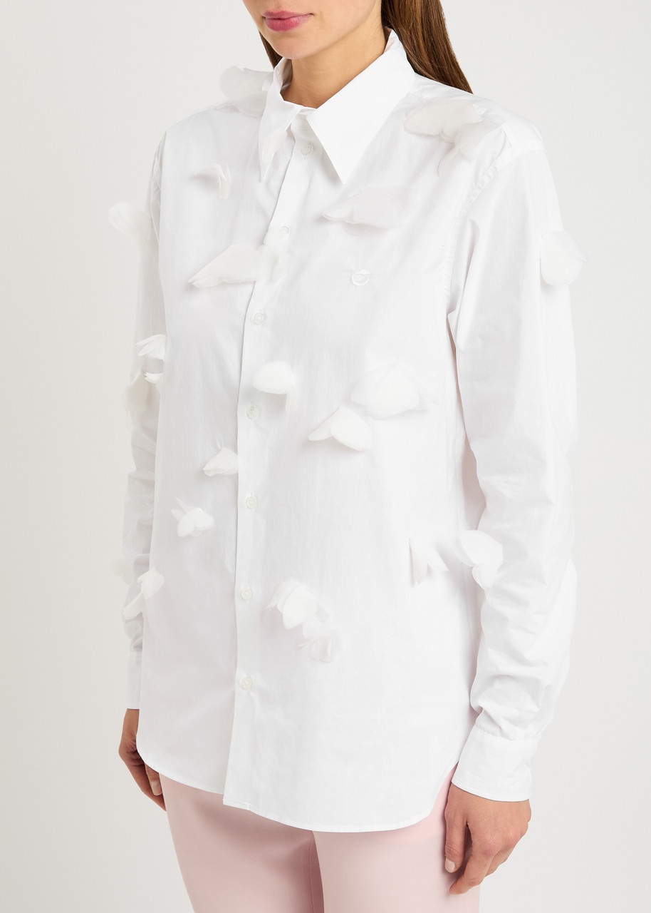 Coperni Organza Butterfly Cotton-poplin Shirt - 2