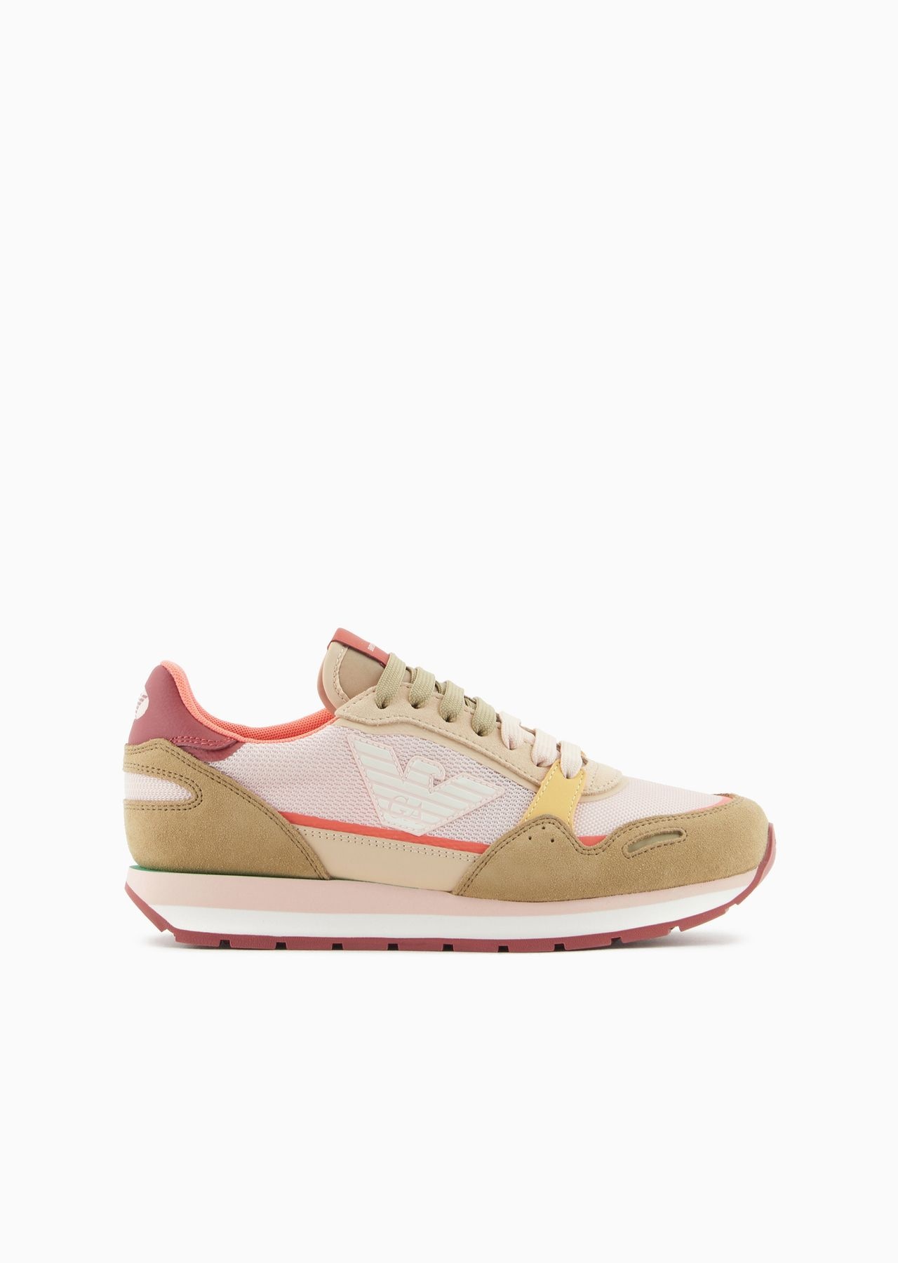Mesh sneakers with suede details and eagle patch - 1