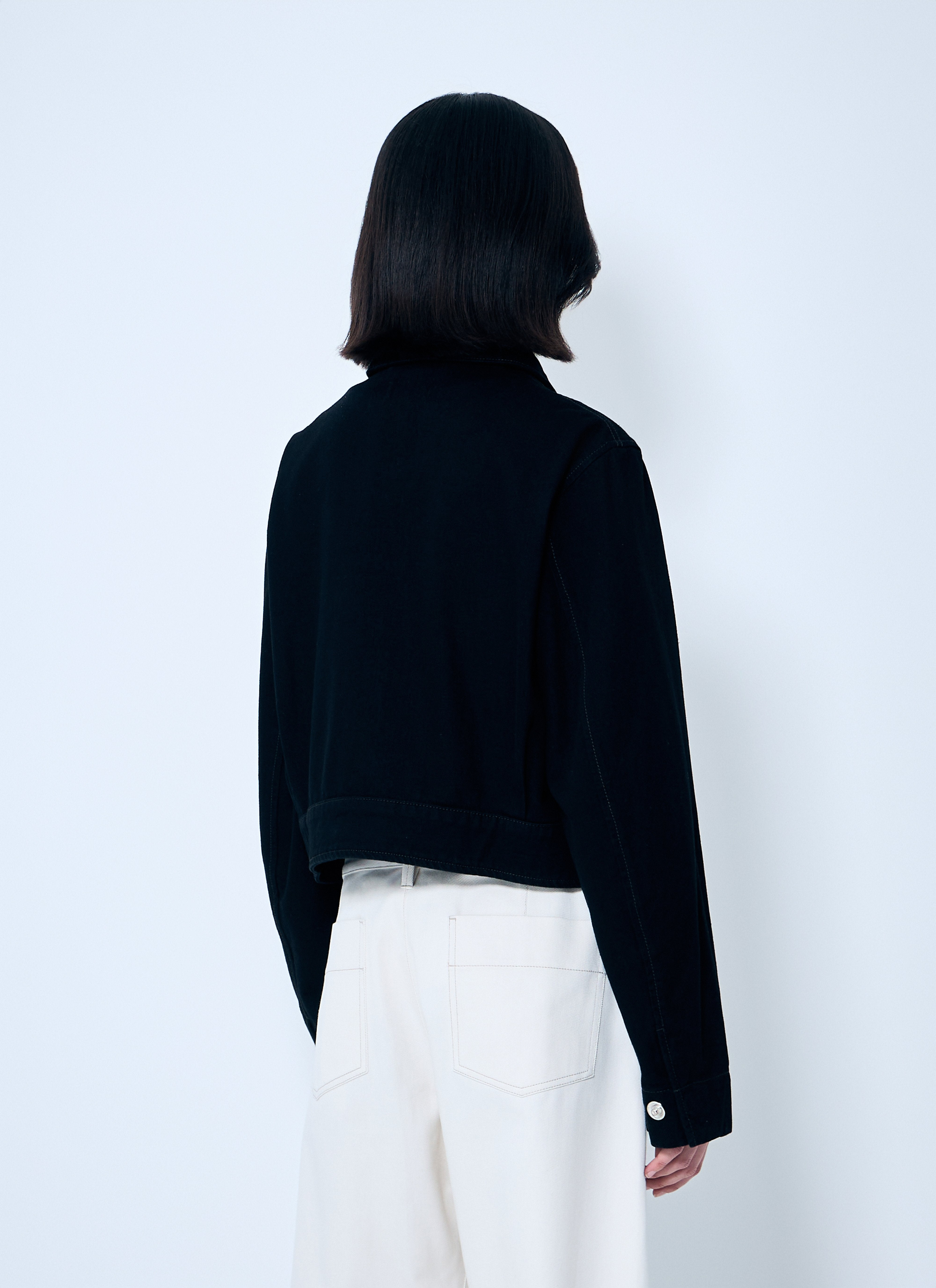 Lemaire Women Cropped Denim Jacket - 4