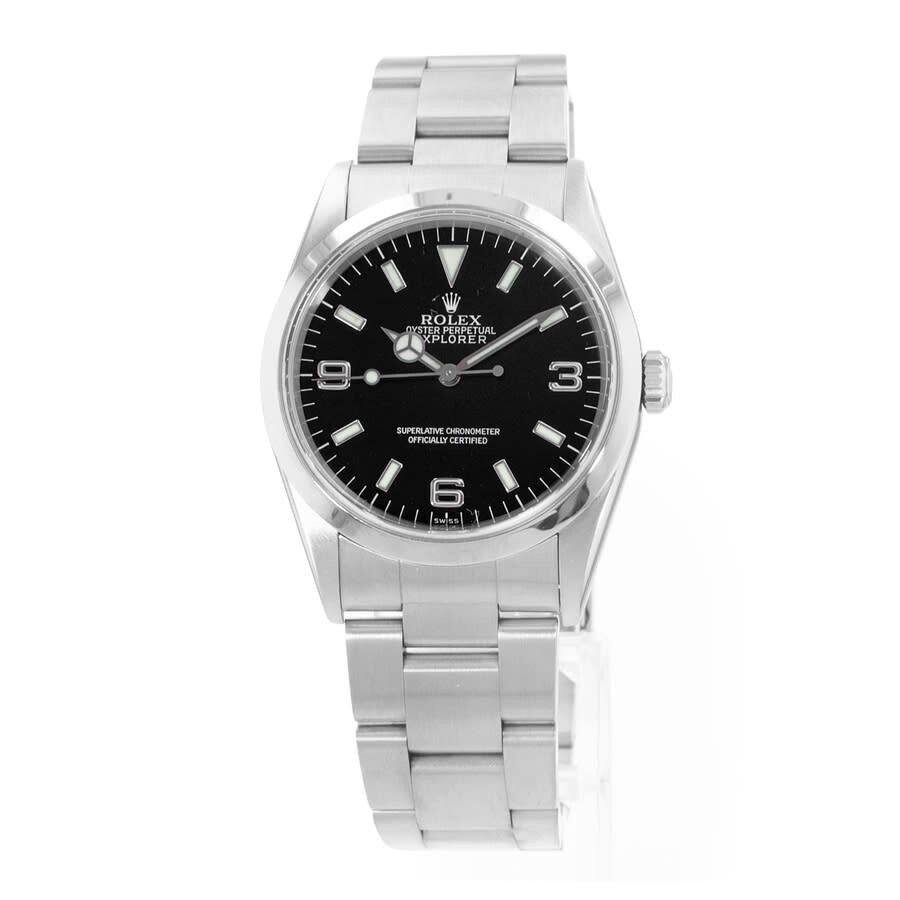 Pre-owned Rolex Explorer 36 Automatic Chronometer Black Dial Men's Watch 14270 BKSO - 3