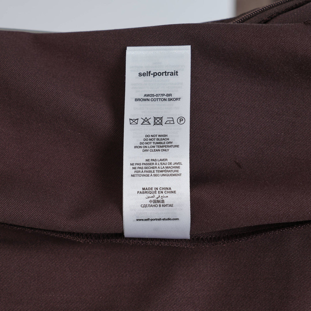 Brown Cotton Skort - 3