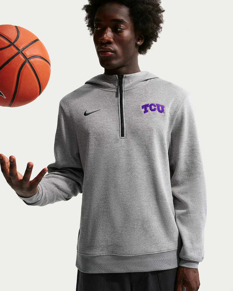 TCU Horned Flogs Nike NCAA Men's Basketball Coaches' Pullover Hoodie 3