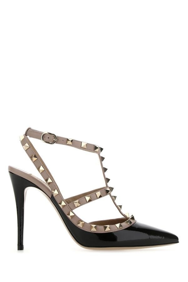 Valentino Garavani Woman Two-Tone Leather Rockstud Pumps - 1