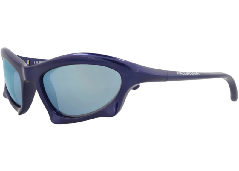 BALENCIAGA Balenciaga Shield-Frame Bio Injection Sunglasses Blue Blue Blue (BB0229S-30013404-006) outlook