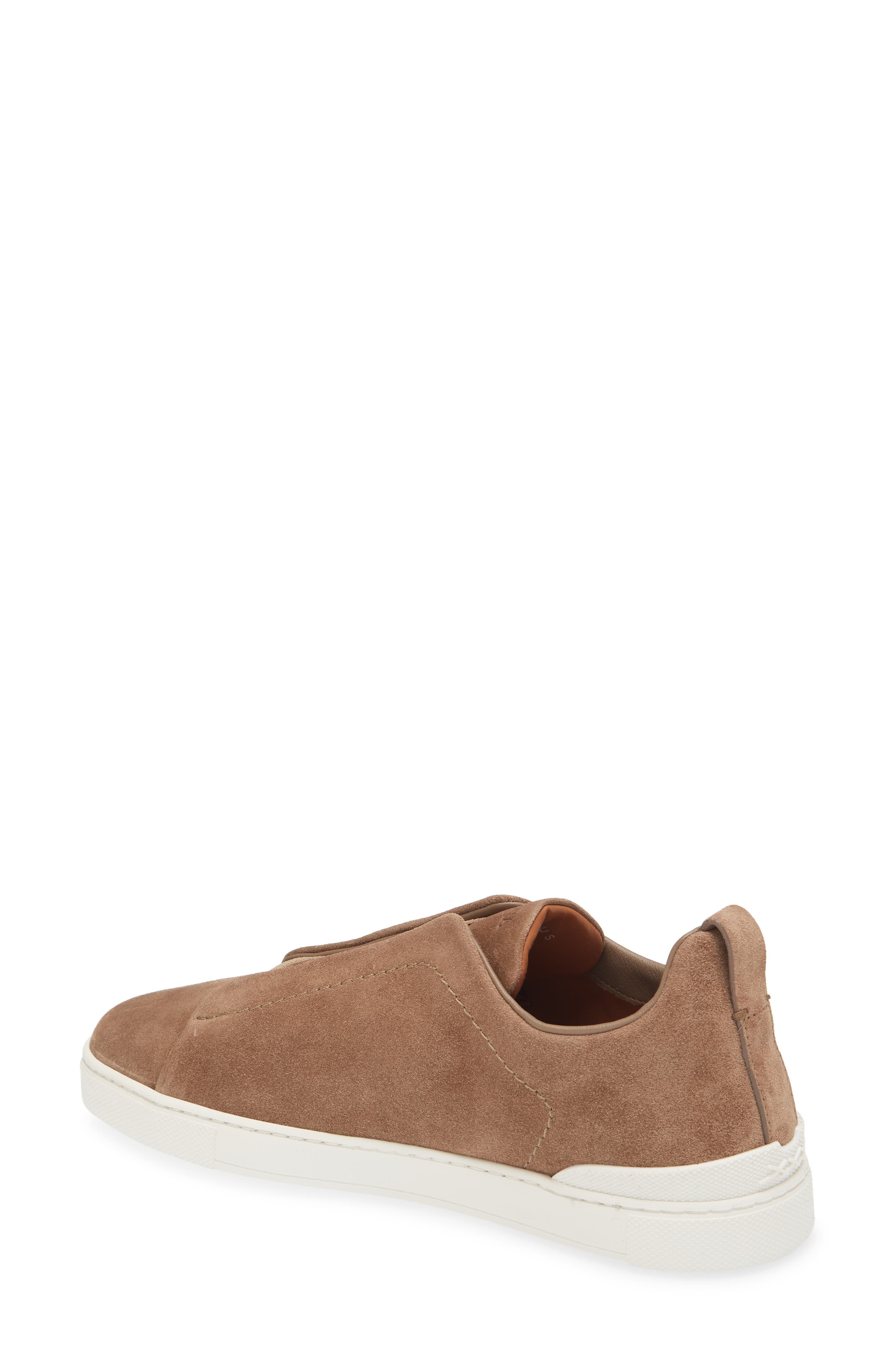 Triple Stitch Suede Slip-On Sneaker - 2