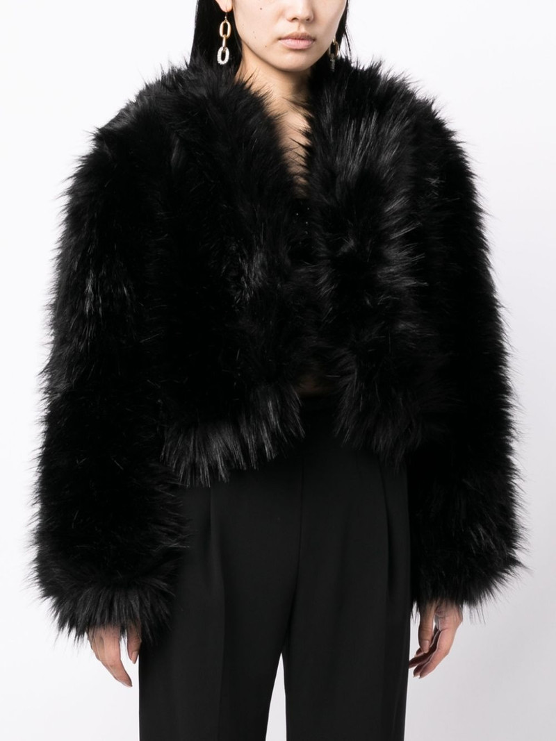 faux-fur design long-sleeve jacket 3