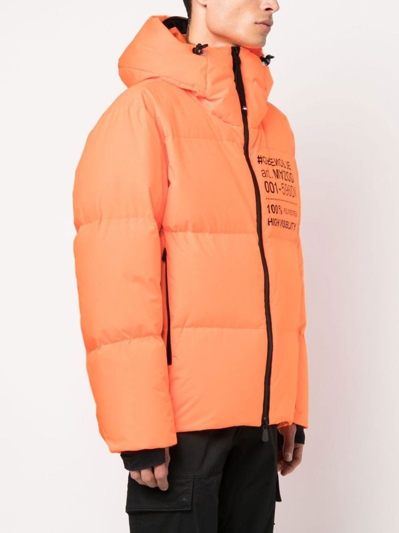 logo-print puffer jacket - 3