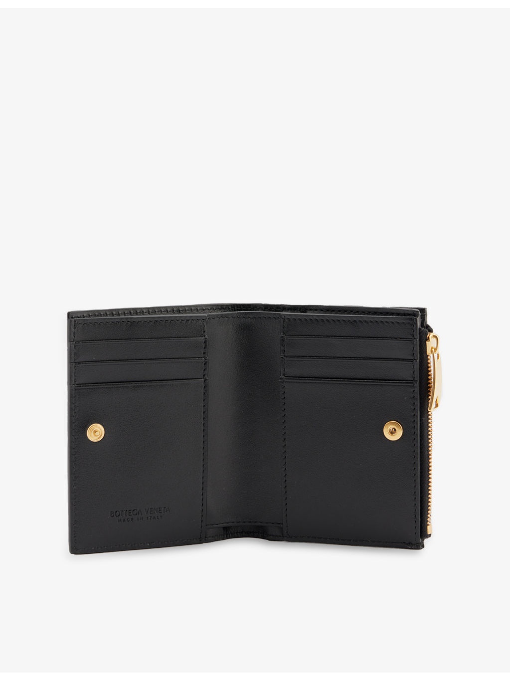 Intrecciato zipped leather bifold wallet - 4