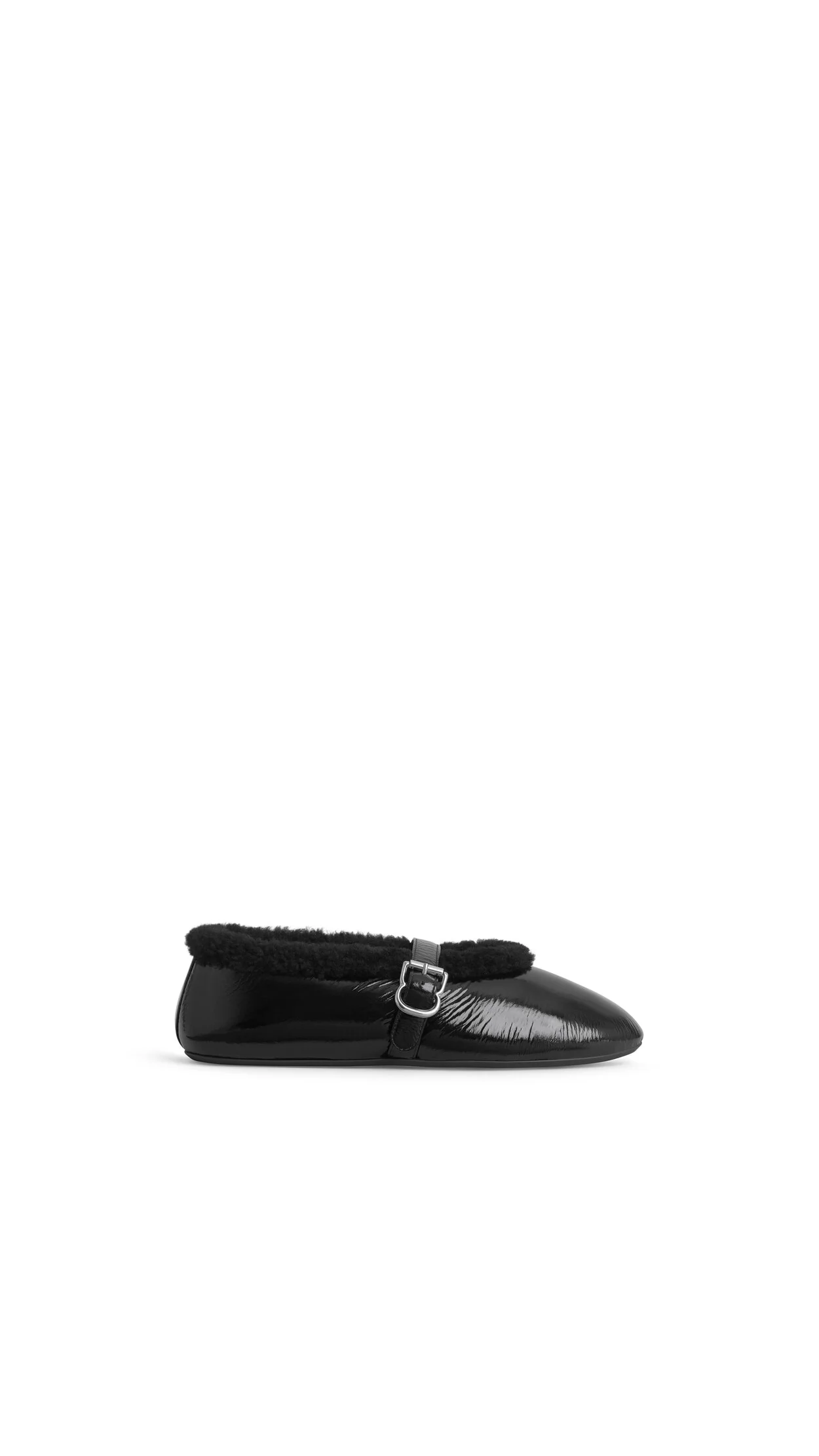 BALLET FLATS IN NAPLACK SHEARLING - 1