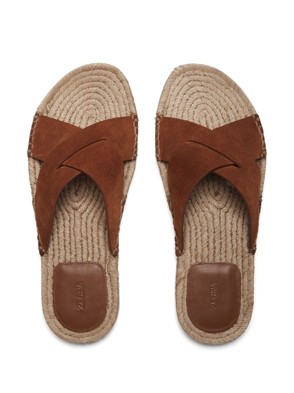 crossover-strap suede sandals - 4