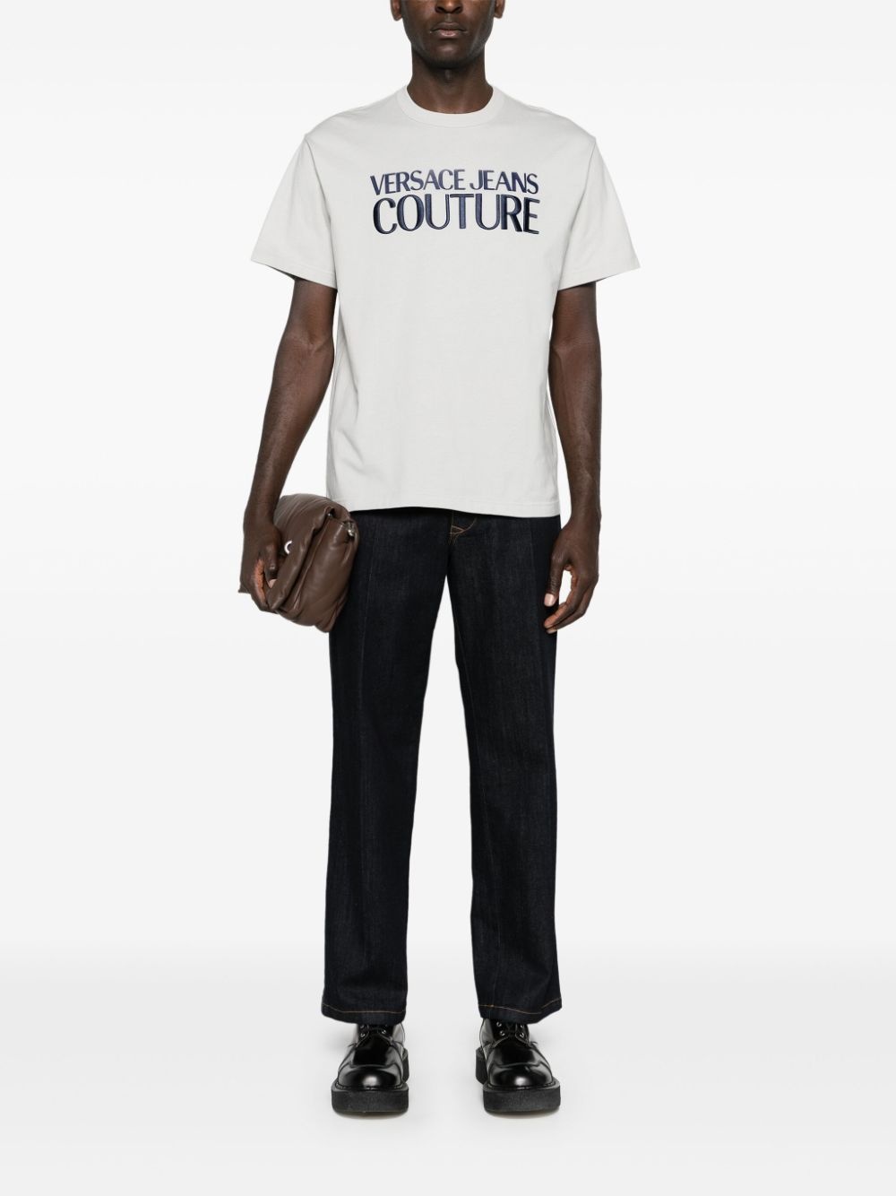 logo-embroidered cotton T-shirt - 2