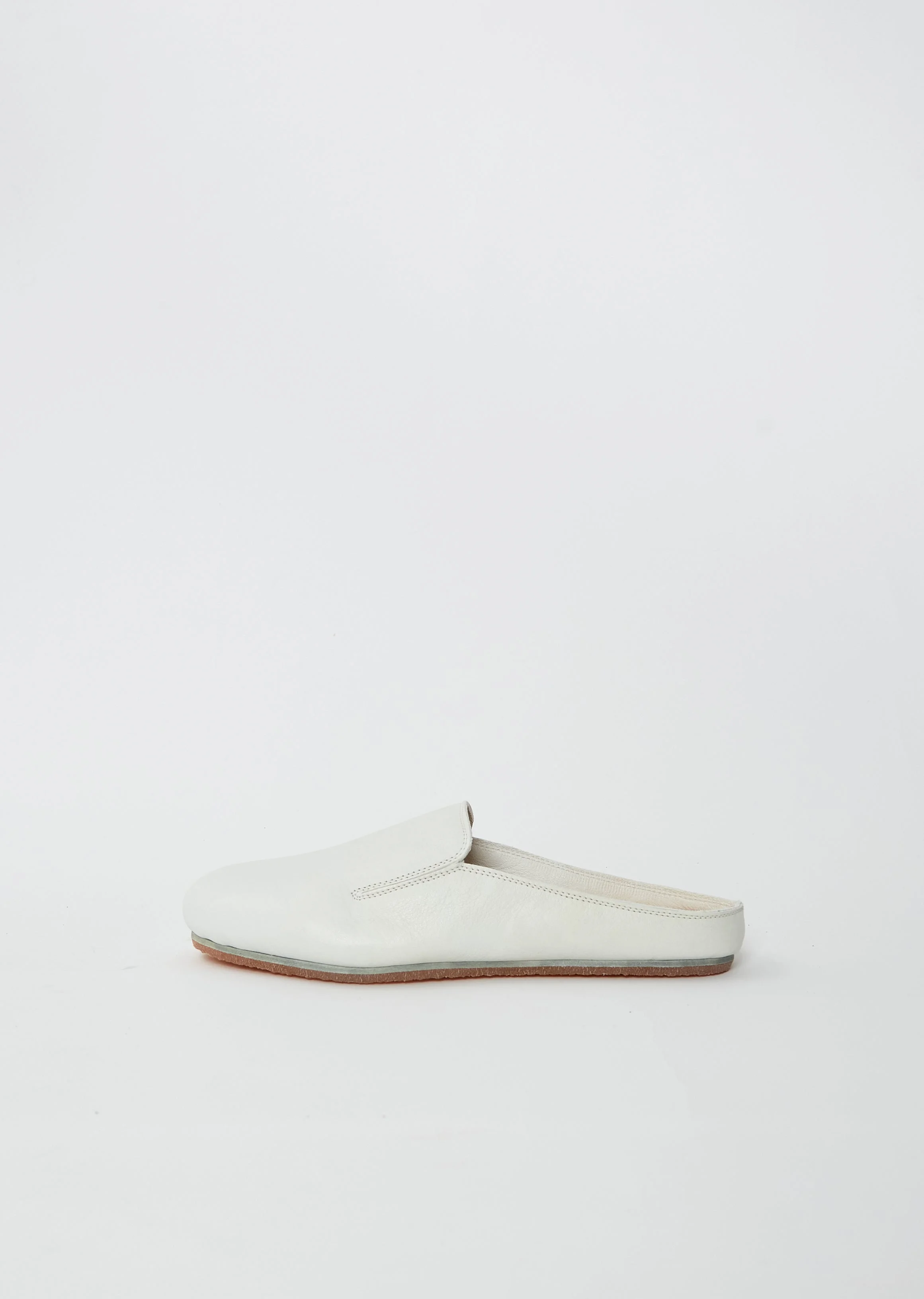 Leather Slipper — White - 1