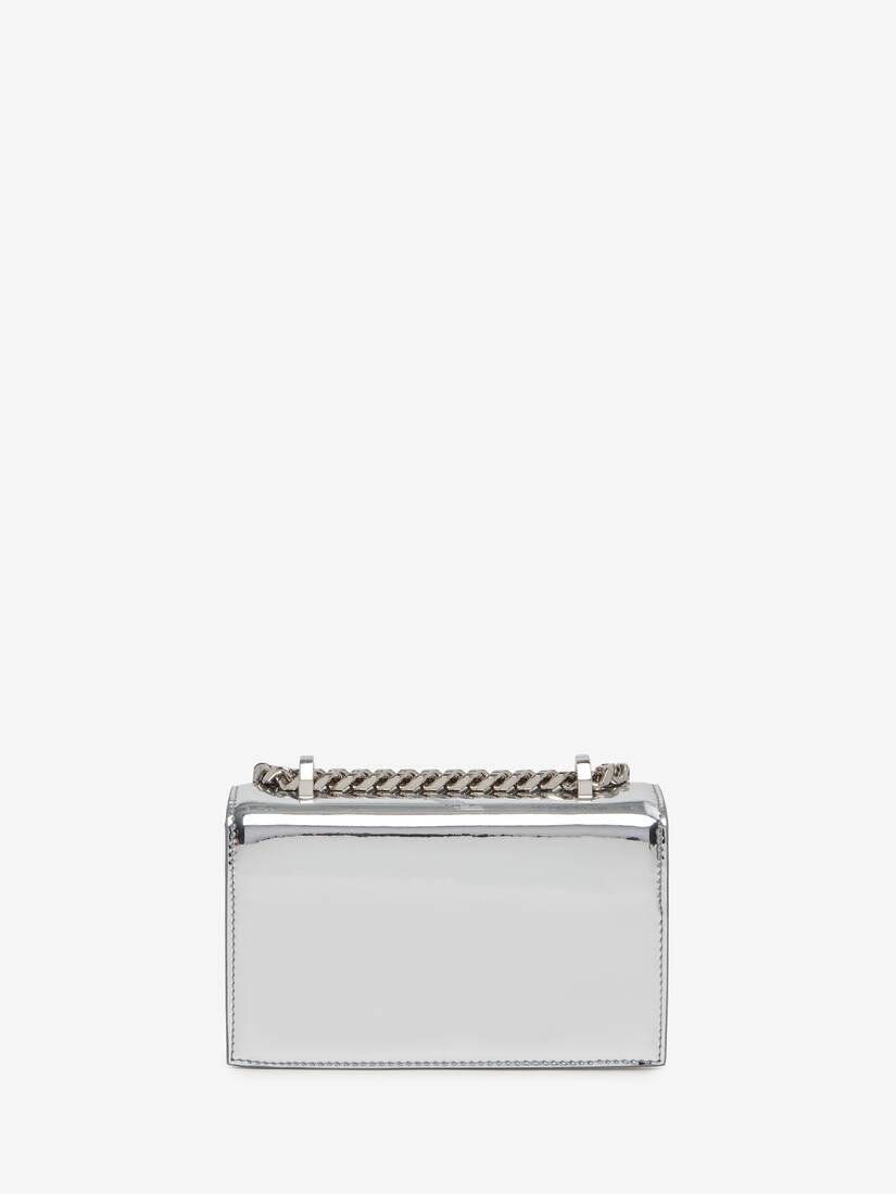Women's Mini Jewelled Satchel in Silver - 3