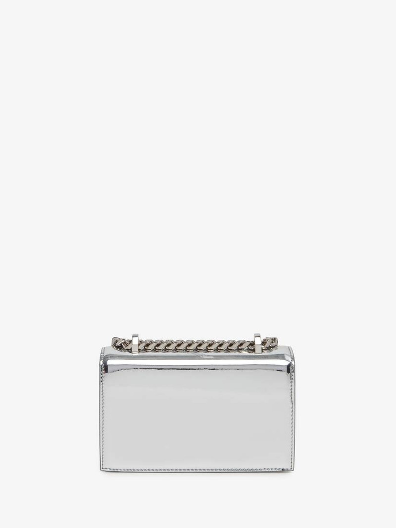 Women's Mini Jewelled Satchel in Silver 3