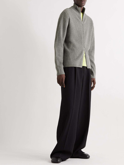 Dries Van Noten Ribbed-Knit Zip-Up Cardigan outlook