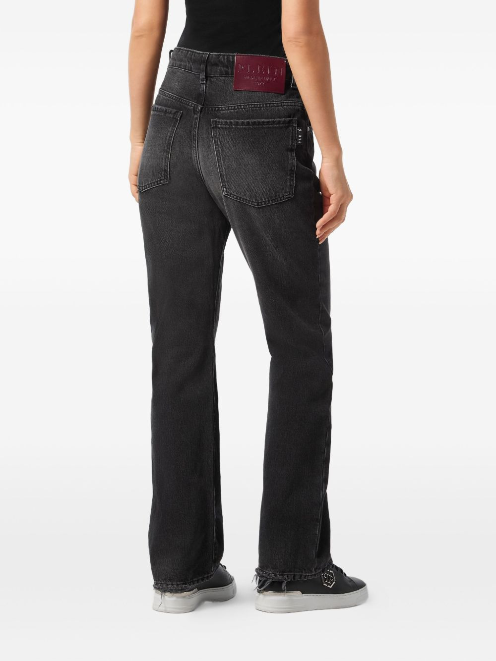 whiskering-effect jeans - 4