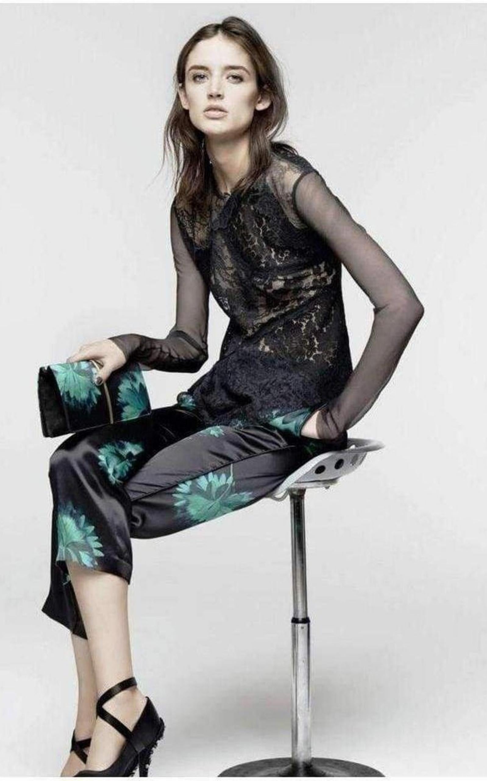 Floral Printed Silk Trousers - 2