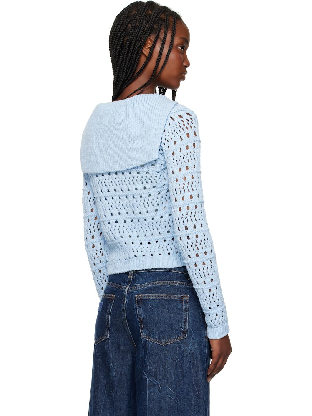 Blue Tie String Cardigan - 3