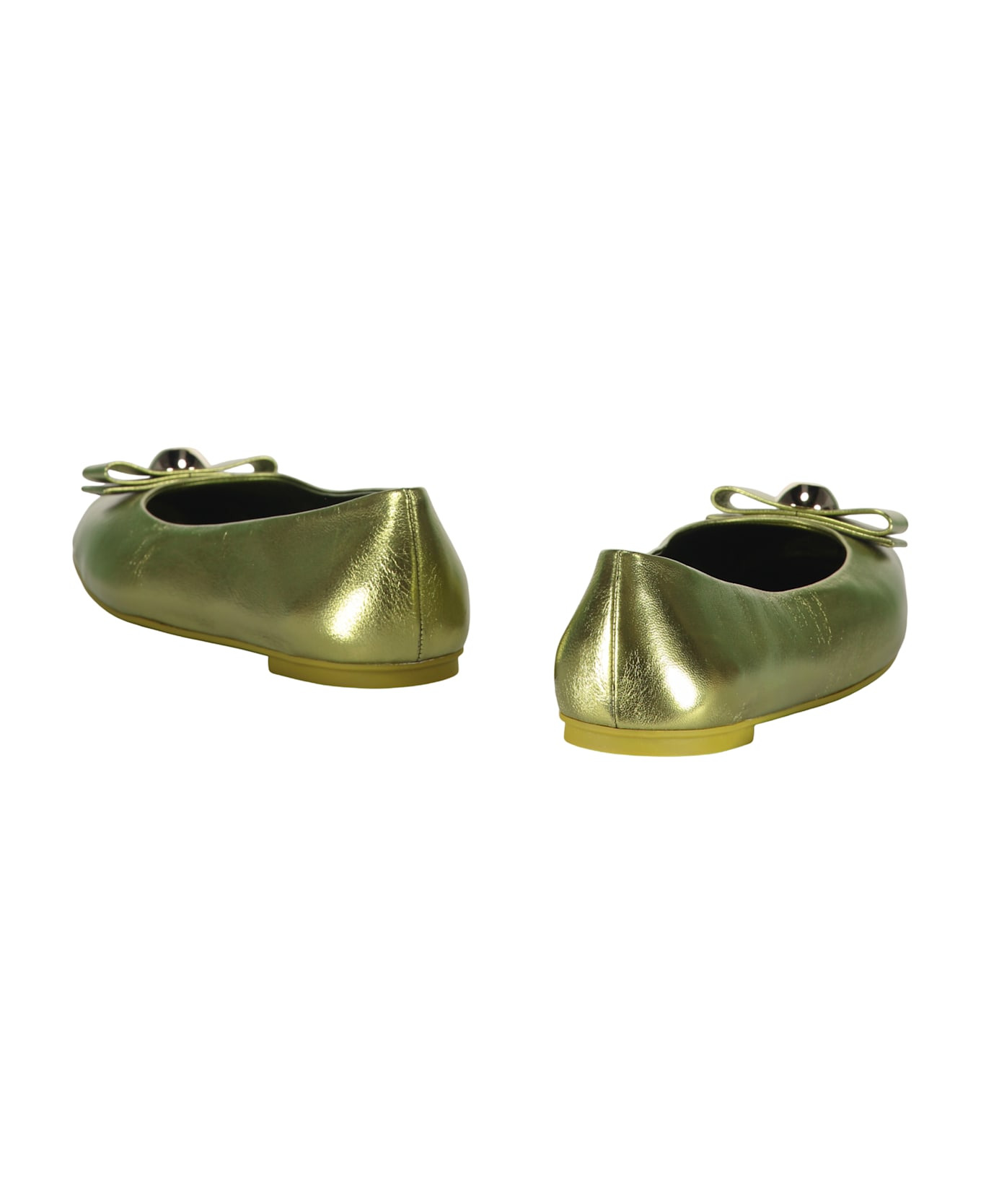 Leather Ballet Flats With Logo - 3