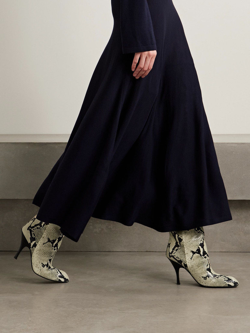 KHAITE Colt snake-effect leather over-the-knee boots Snake print outlook
