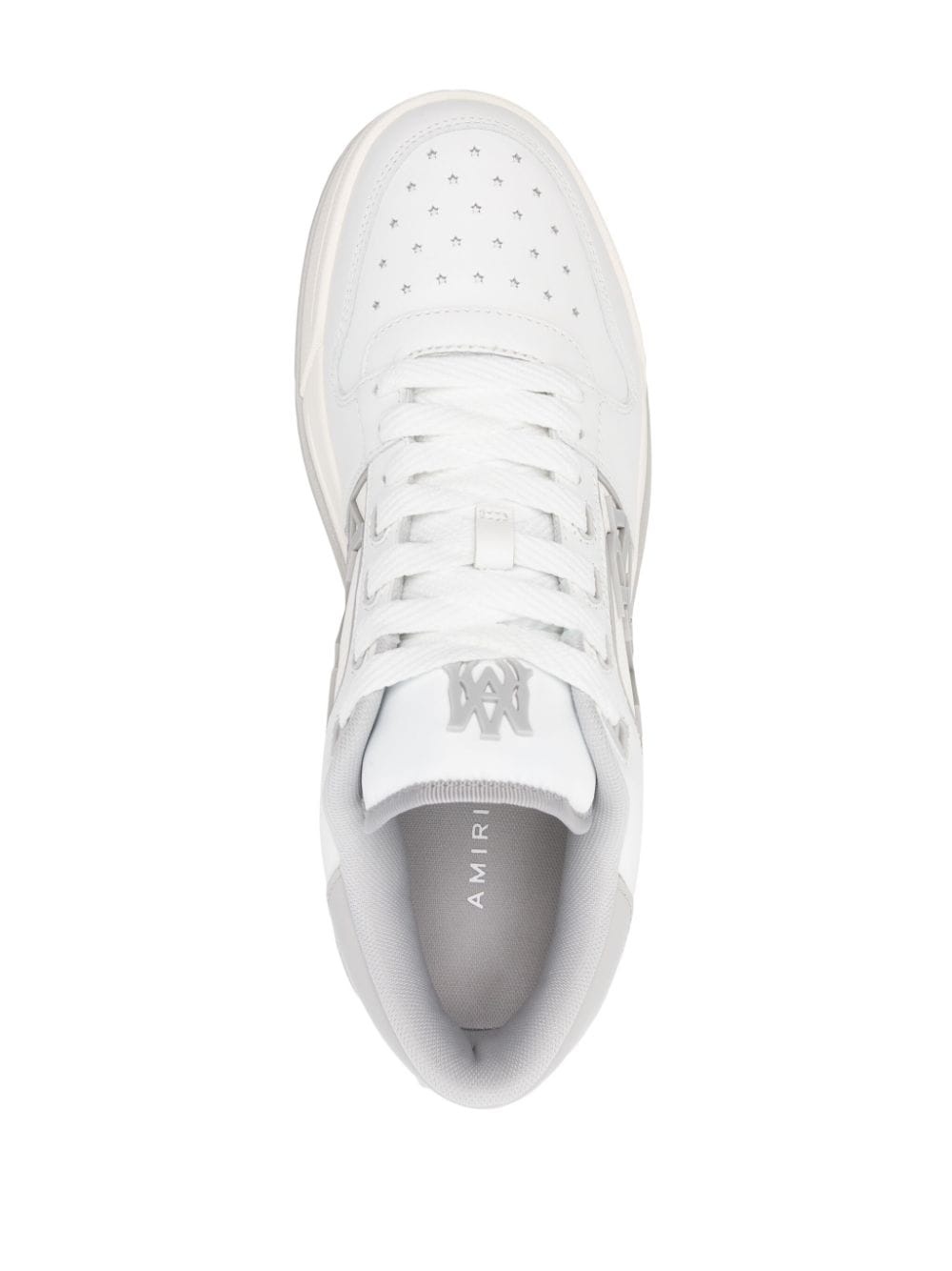 logo-embossed leather sneakers - 4