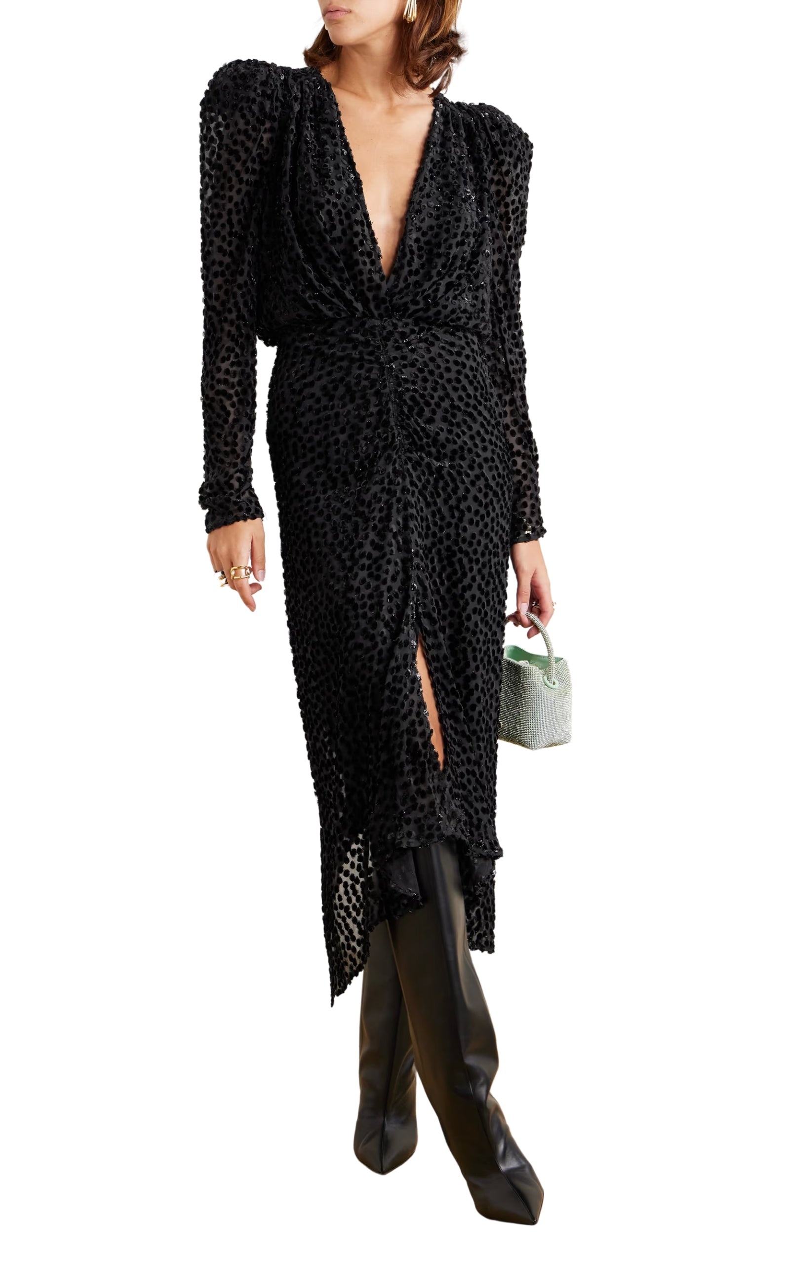 Maray Metallic Printed Silk Midi Dress - 2