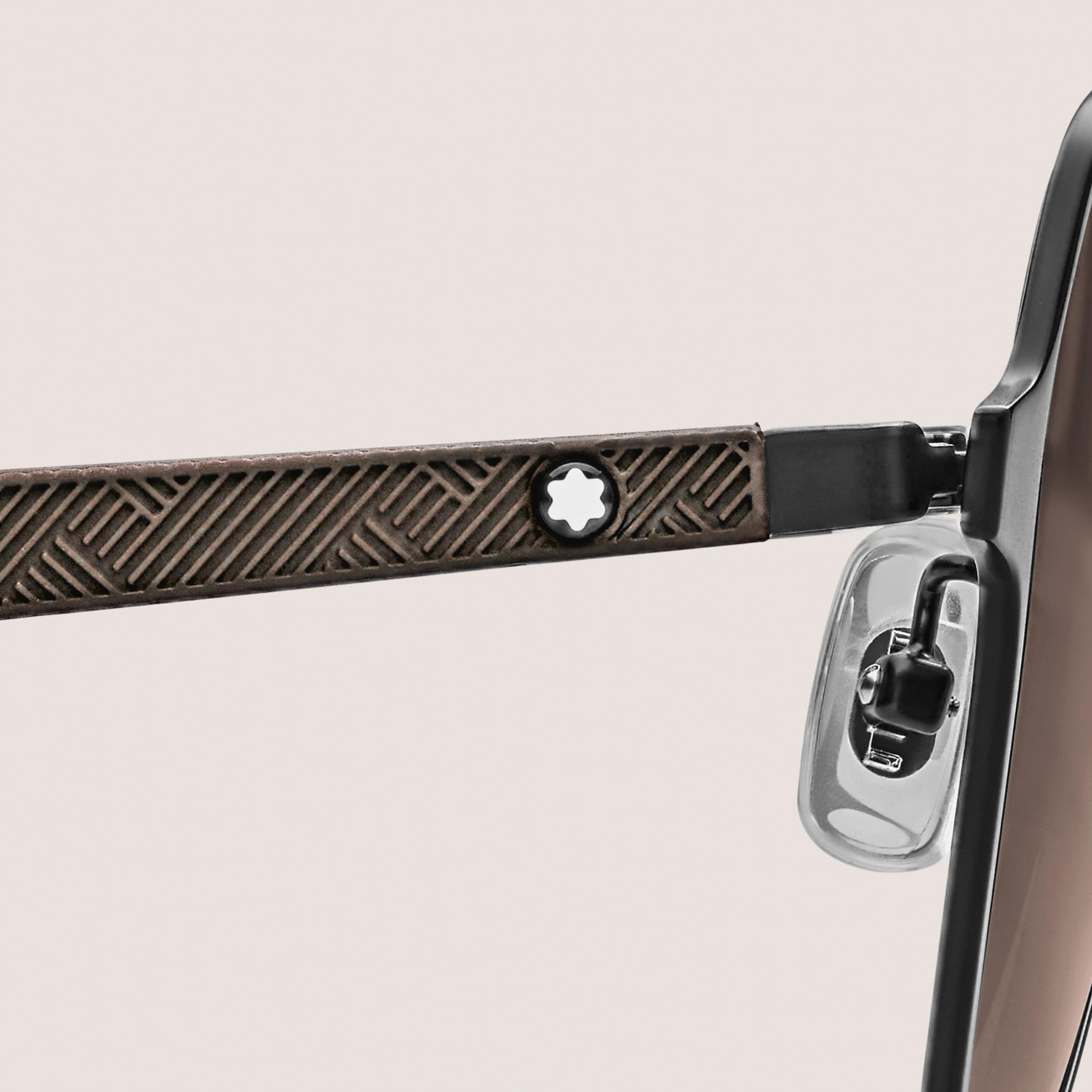 Squared Sunglasses with Black Metal Frame - 3