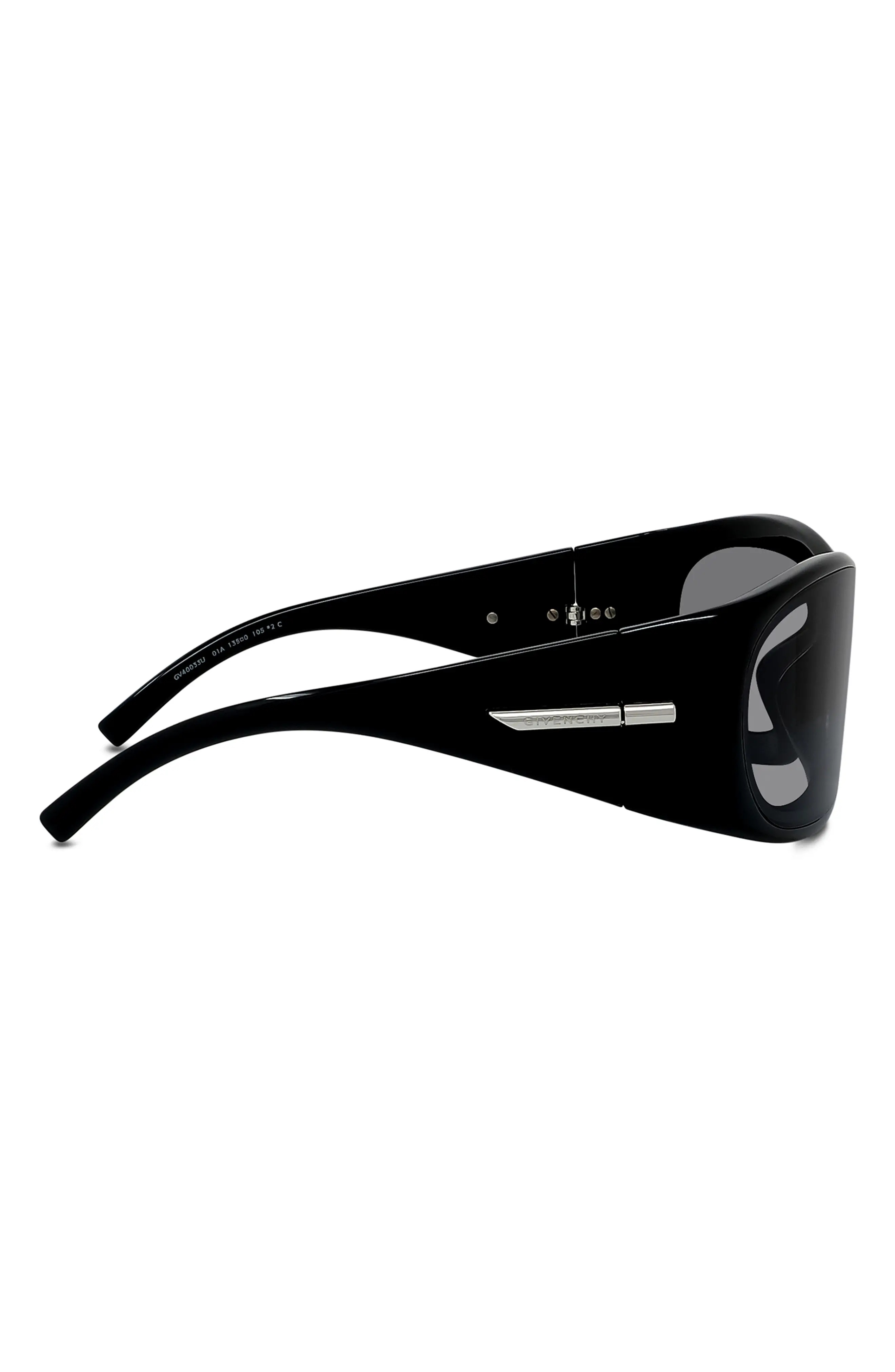 Oval Sunglasses in Shiny Black /Smoke - 8