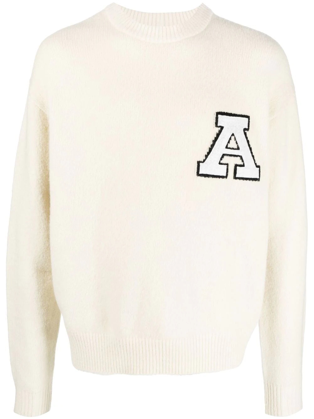 logo-patch wool-blend jumper - 1