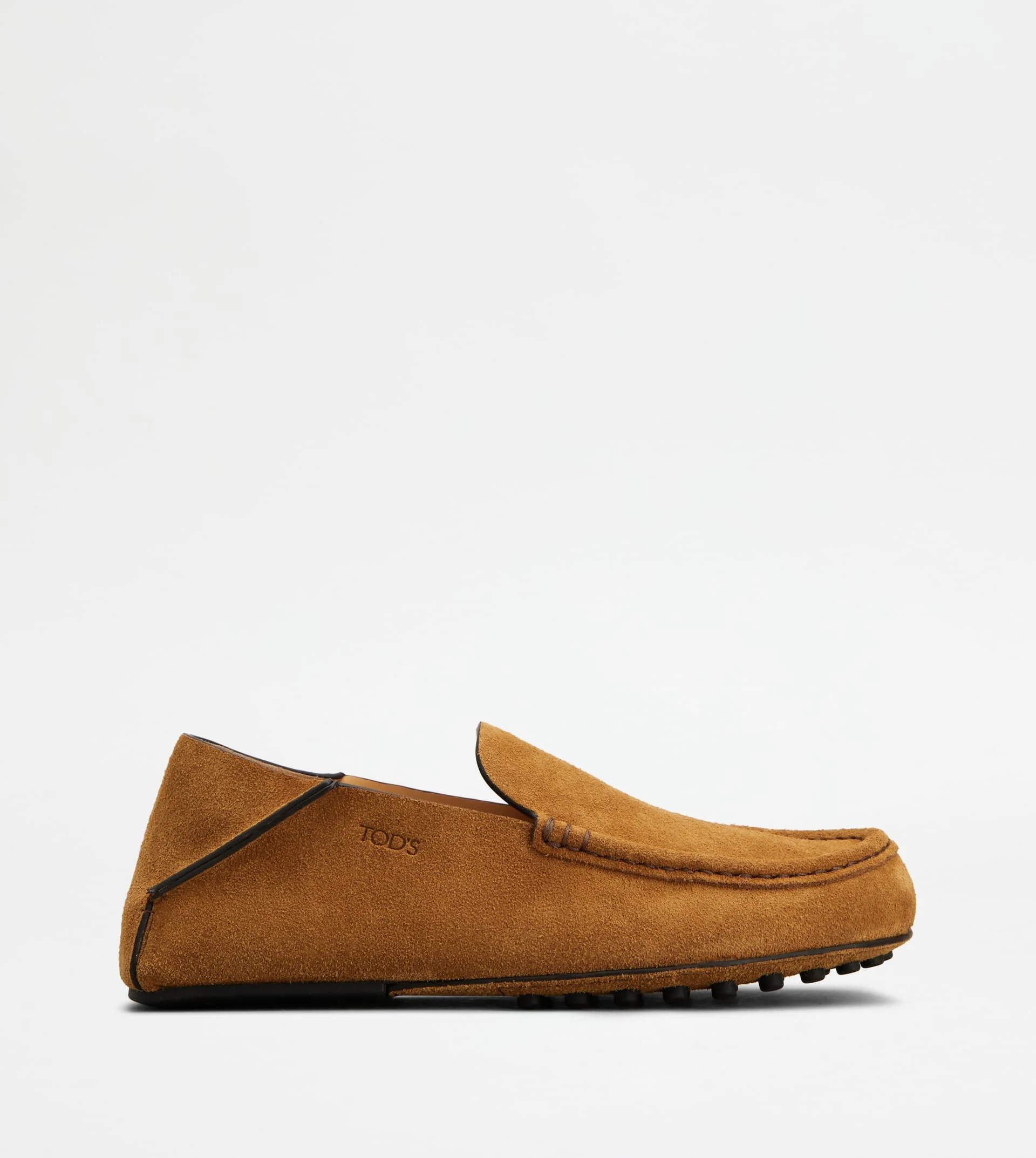 SLIPPER LOAFERS IN SUEDE - BROWN - 1