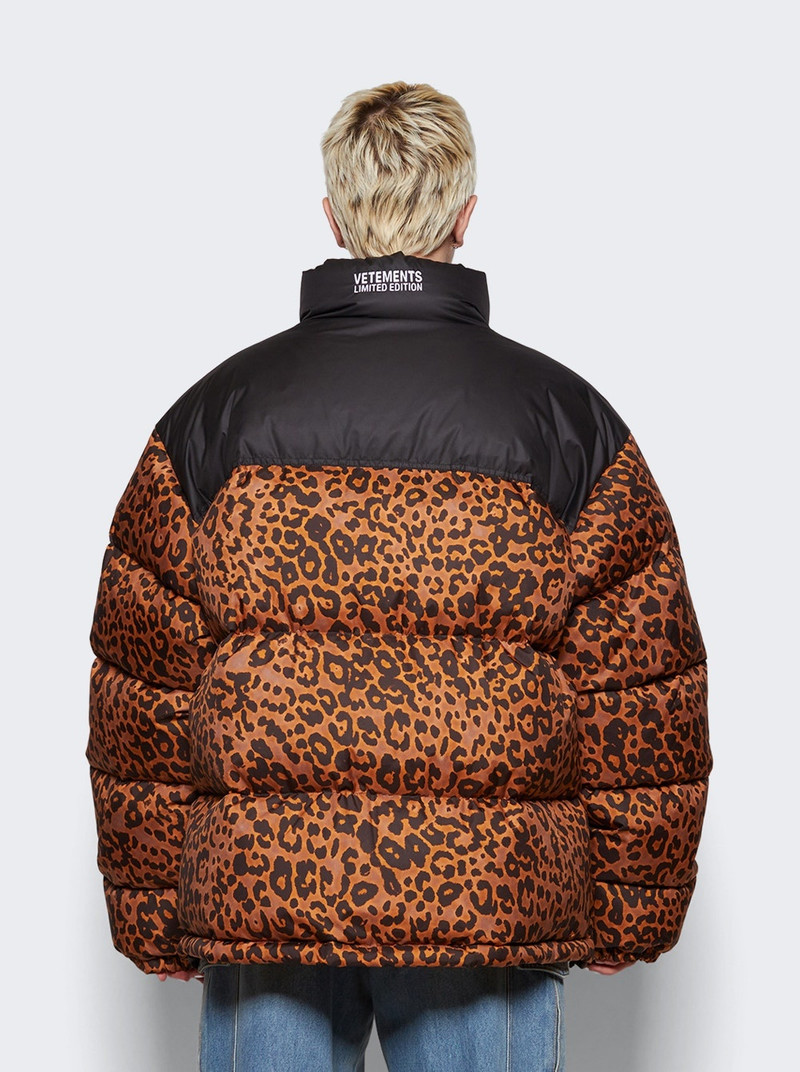 Logo Puffer Jacket Leopard 5