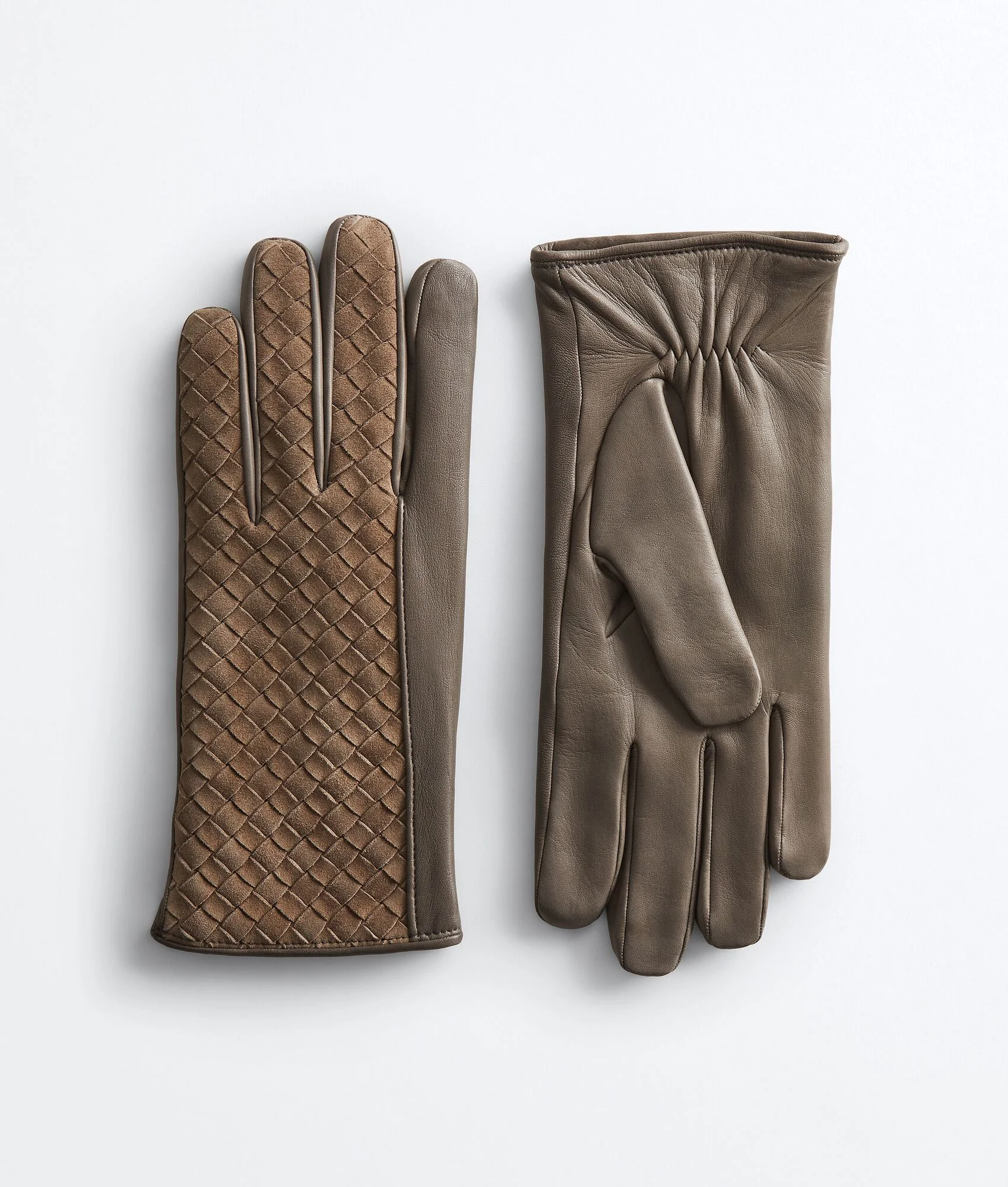 Intrecciato Suede Leather Gloves - 1