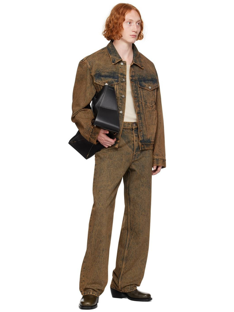 Dries Van Noten Beige Garment-Dyed Jeans outlook
