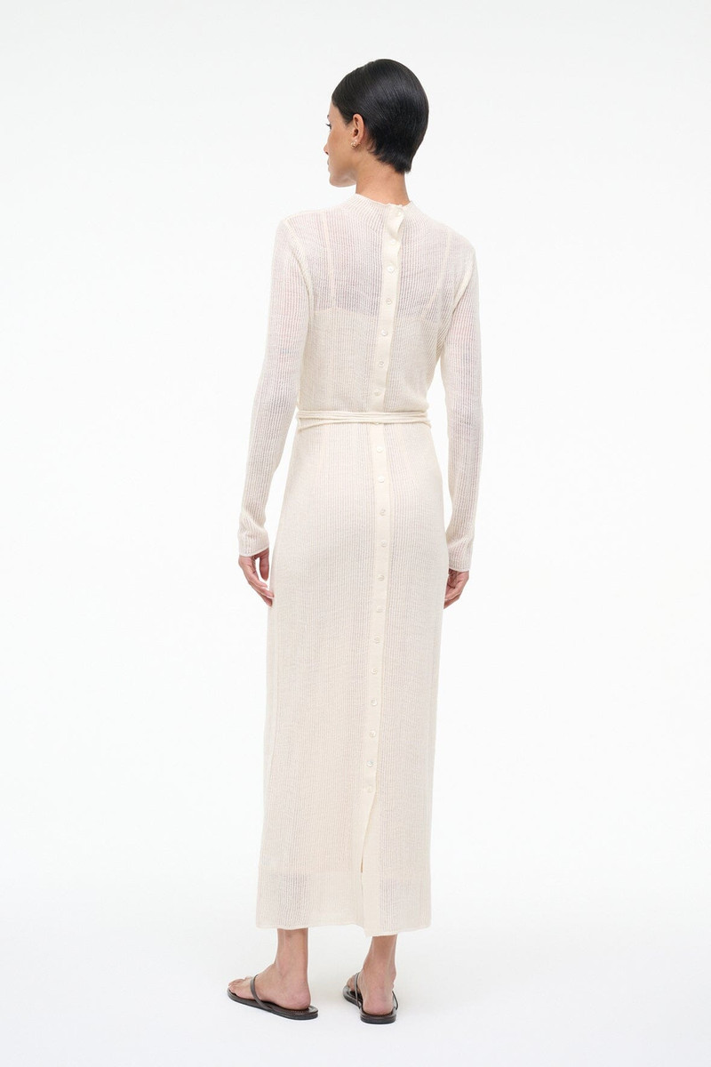 STAUD MARIANNE DRESS IVORY 3