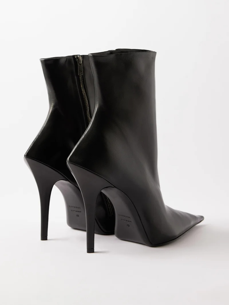 BALENCIAGA Witch 110 leather point-toe boots