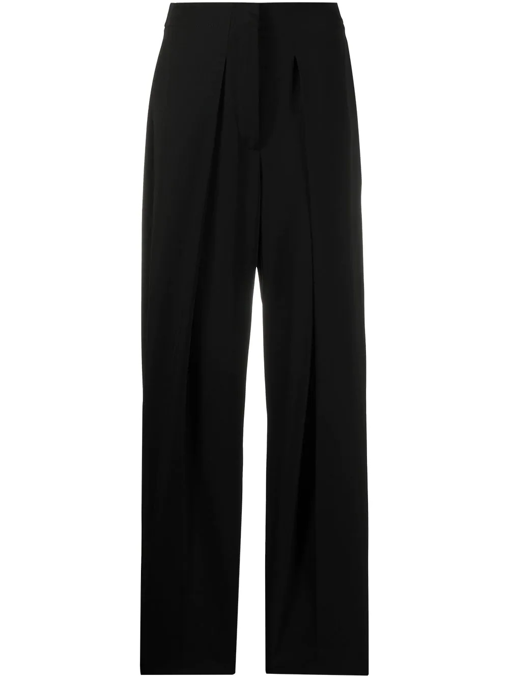 high-waisted straight-leg trousers - 1