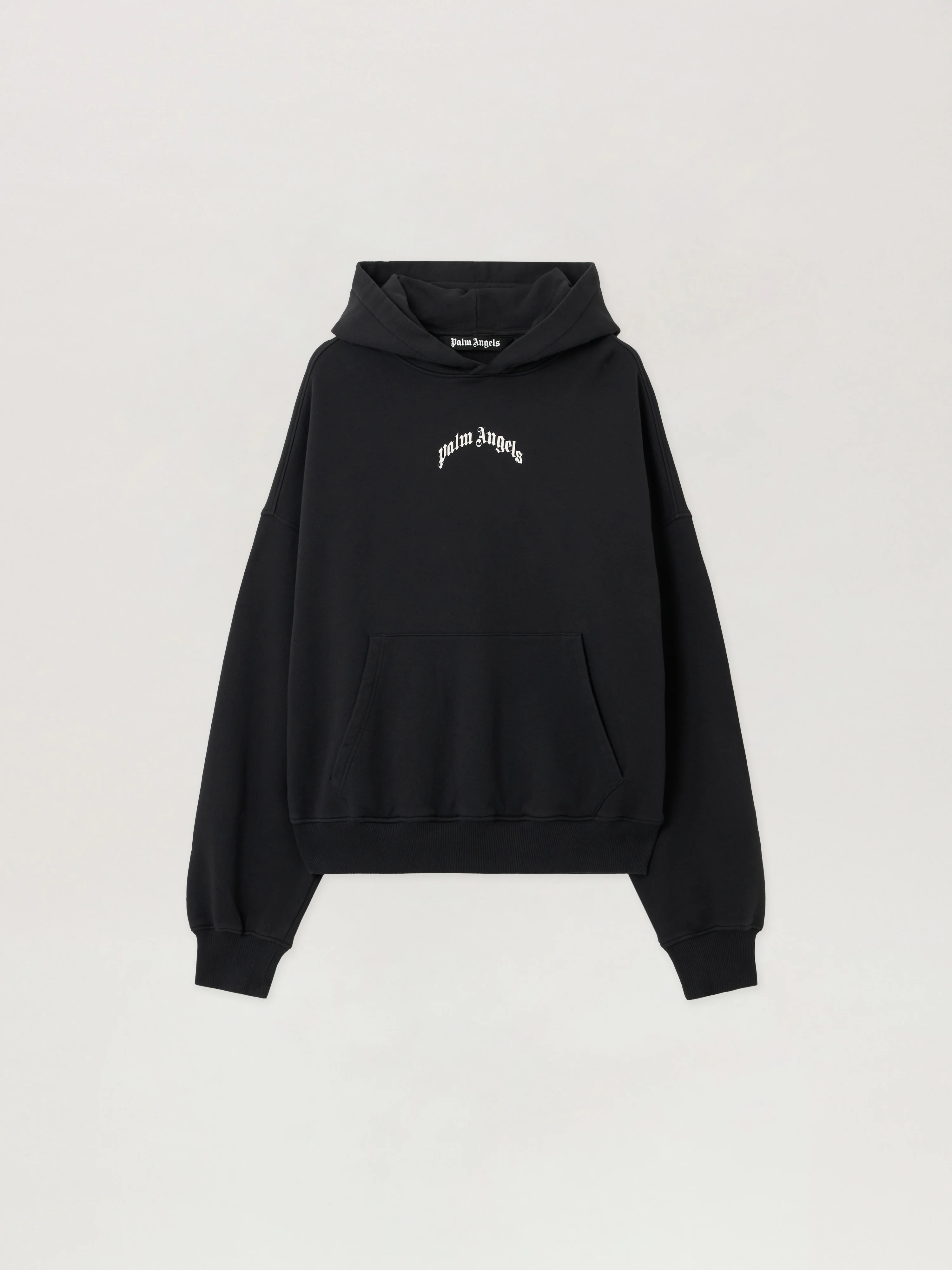 Curved Logo Loose Hoodie - 1