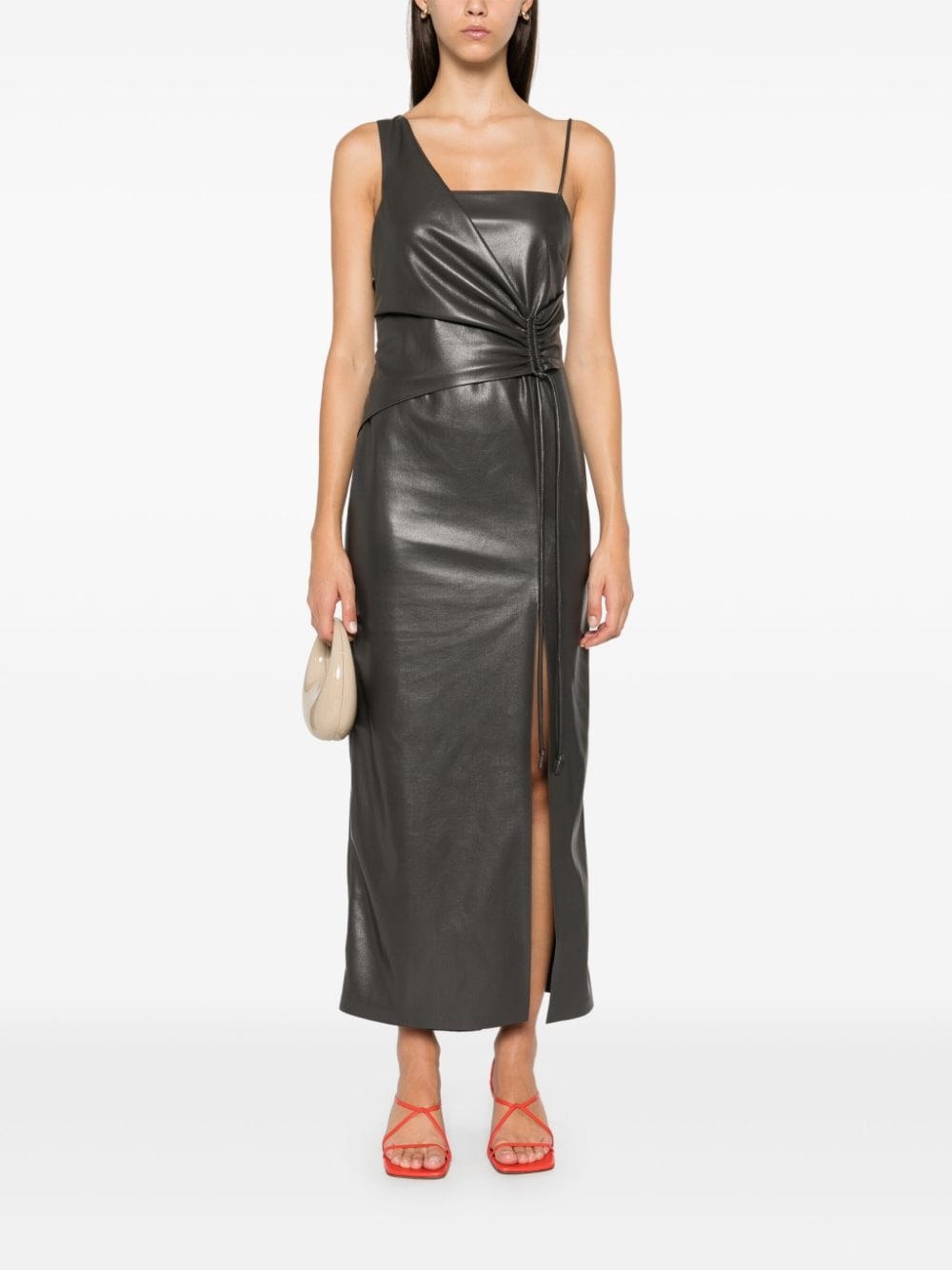 asymmetric midi dress - 2