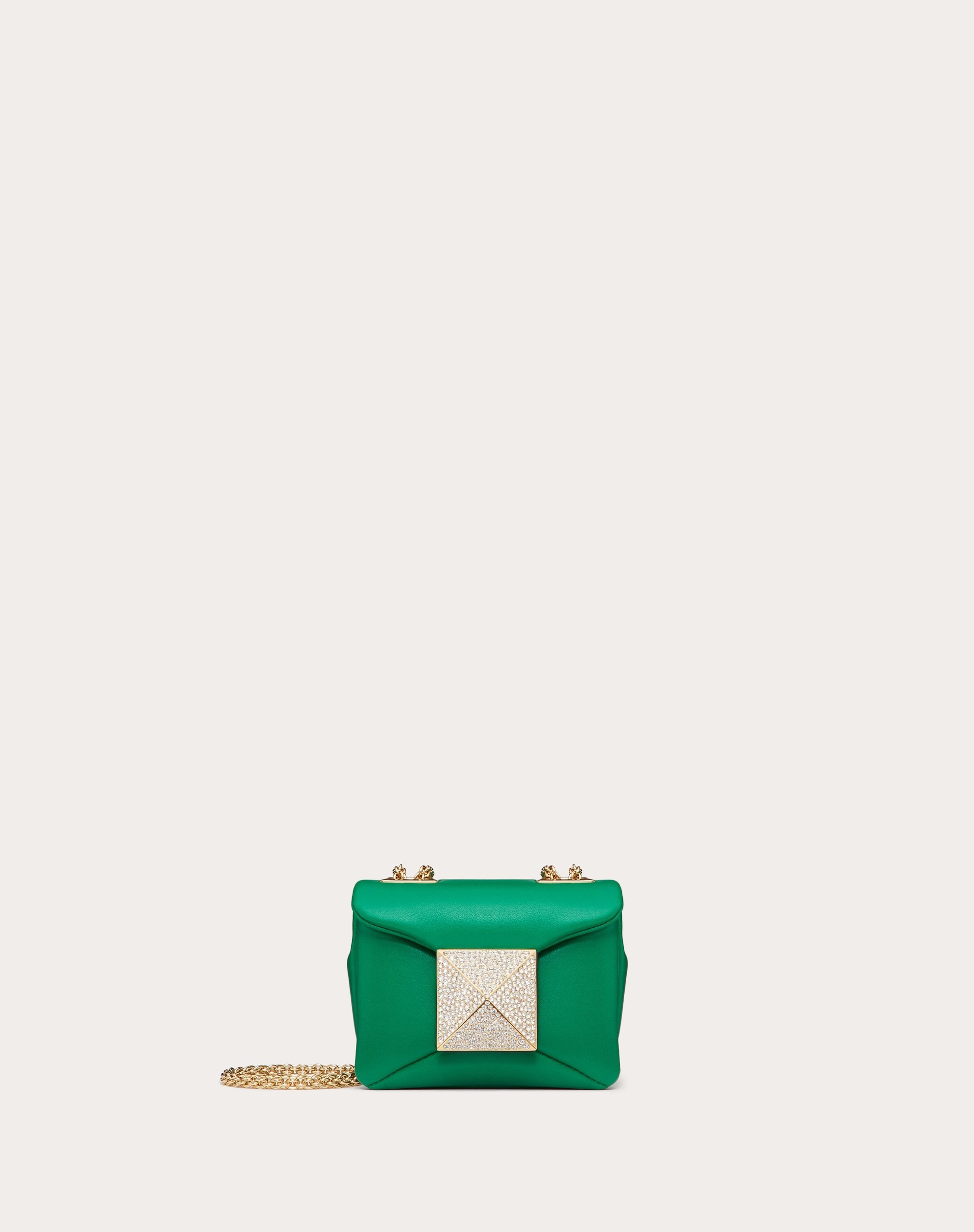 MICRO ONE STUD NAPPA AND CRYSTAL STUD HANDBAG - 1
