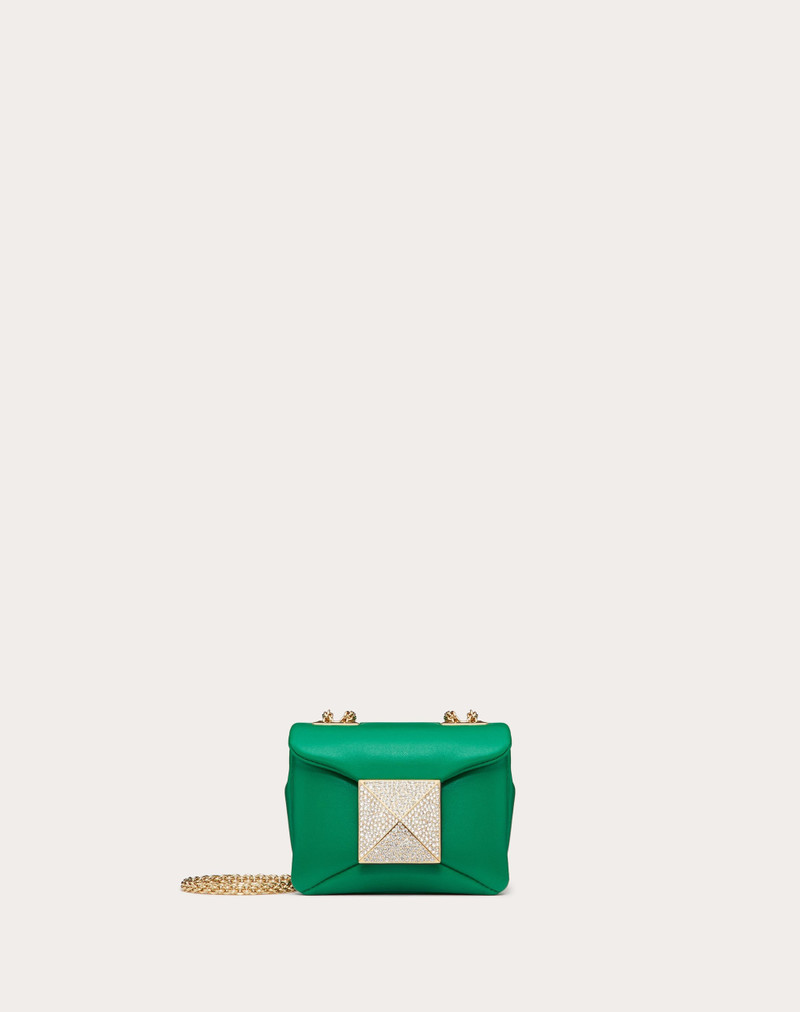 MICRO ONE STUD NAPPA AND CRYSTAL STUD HANDBAG 1