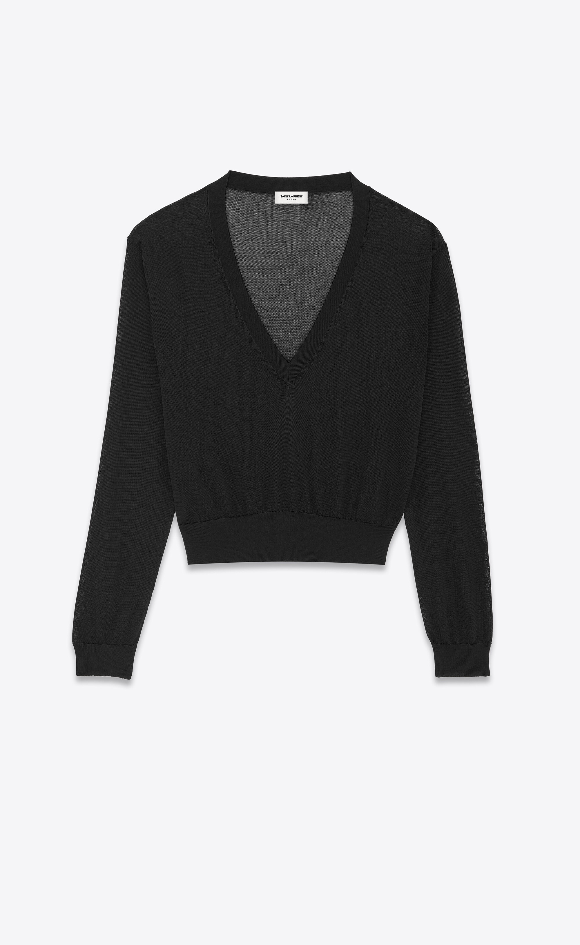cropped sweater in knit - 1