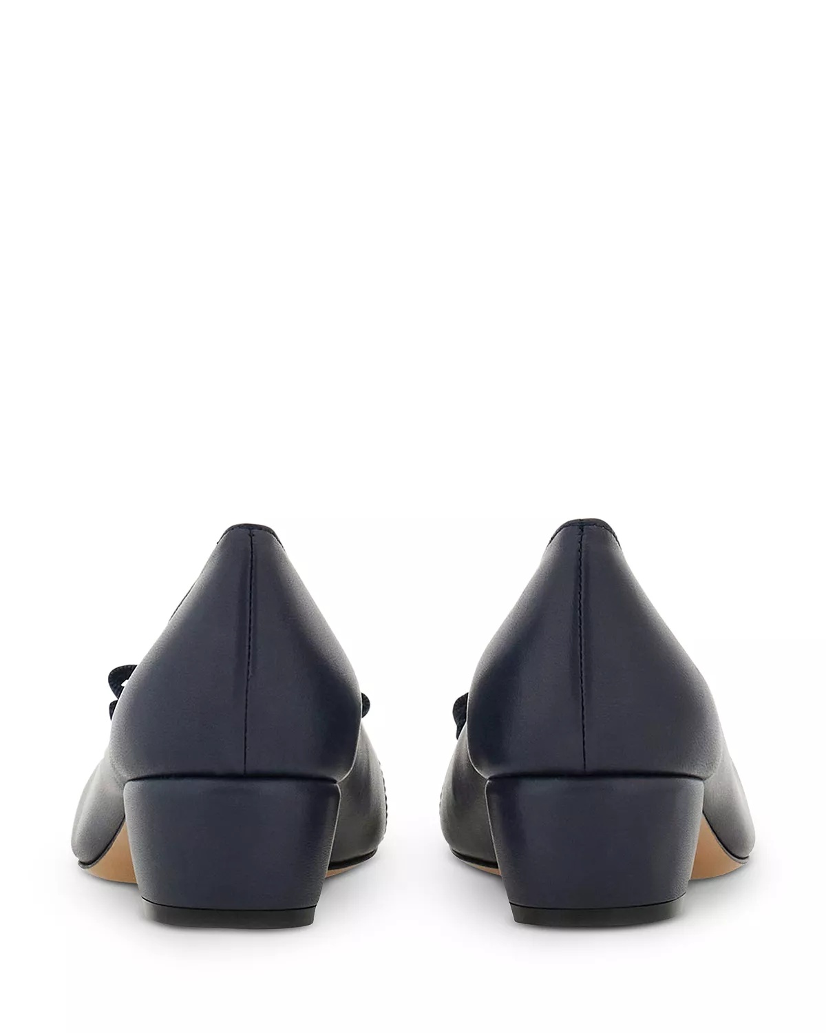 Women's Vara Soft Bow Detail Blue Block Heel Pumps - 5