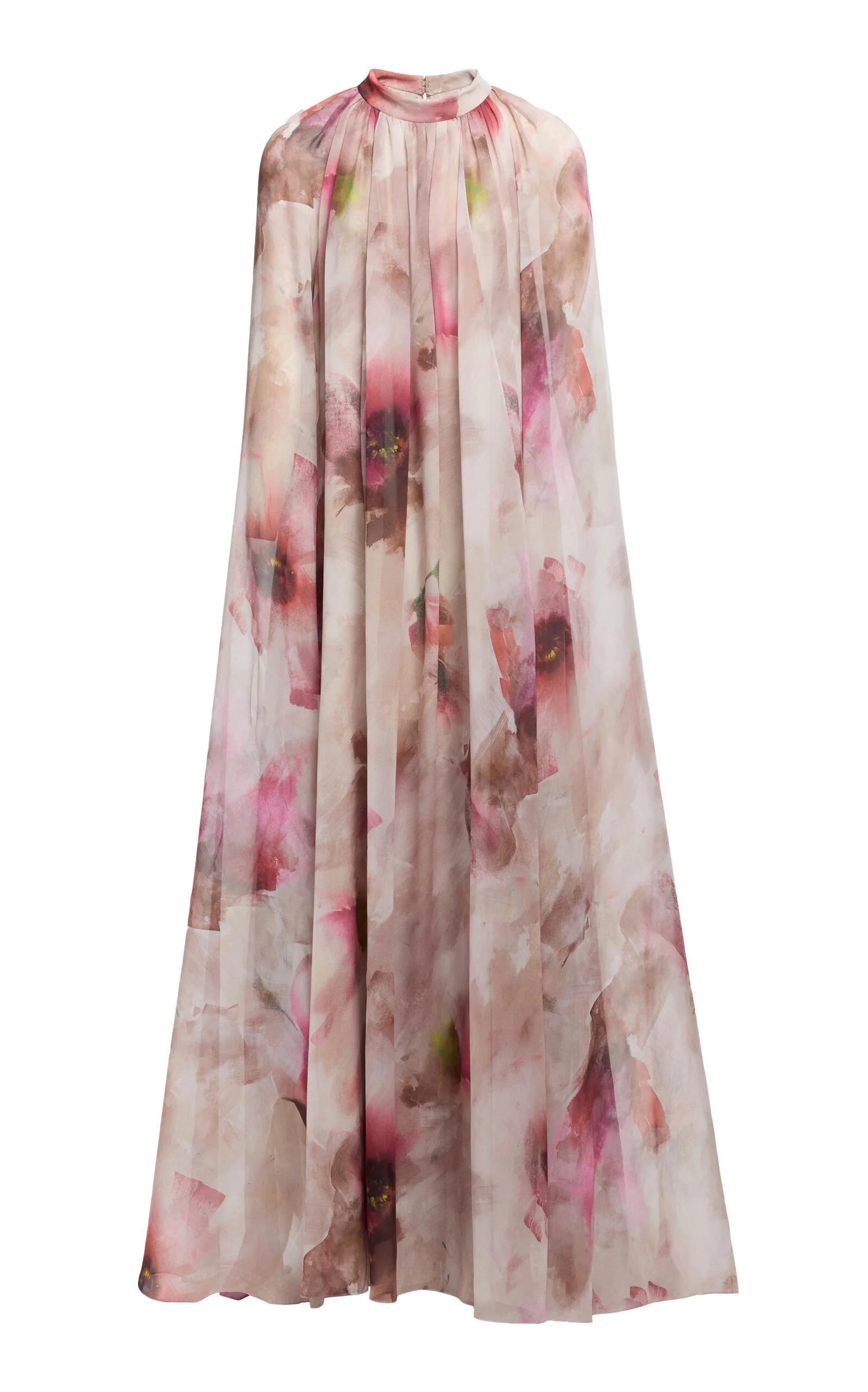 Silk Chiffon Maxi Dress floral - 1
