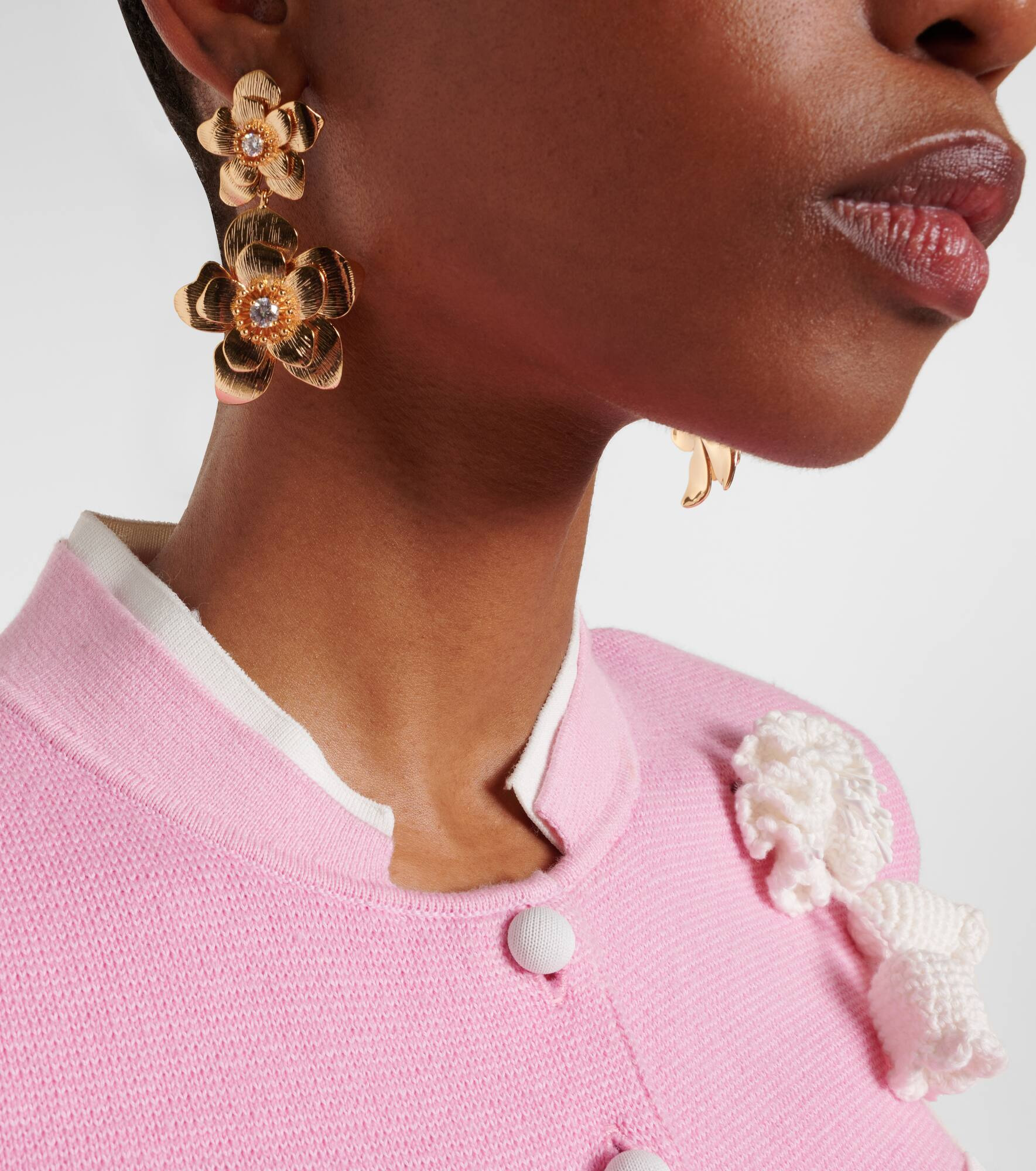 Flower drop earrings - 6
