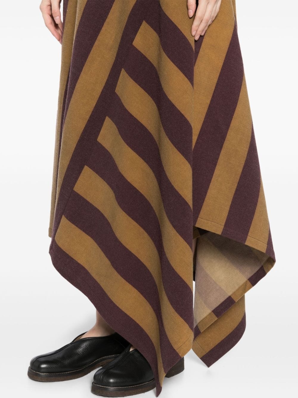 striped asymmetric dress - 5